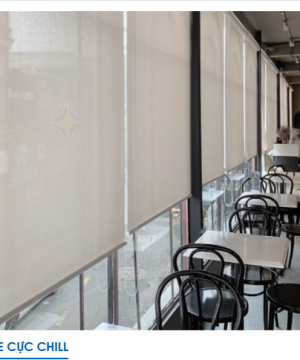 Alternative view of RÈM CUỐN CHO CỬA HÀNG CAFE