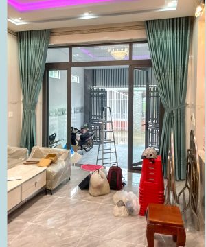 Rèm Cửa Tại An Hội Đông 251119 - Rèm Gấm Thêu 3 Lớp | Cản Sáng 98%