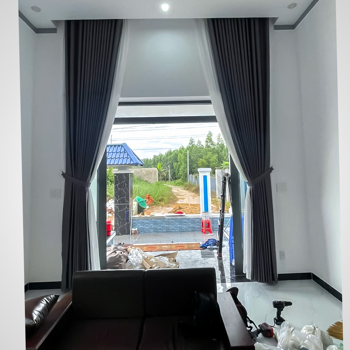 Rèm Cửa Tân Thới Hiệp 251106 (Quận 12) - 2 Lớp Cao 4M Âm Trần - Ảnh 4