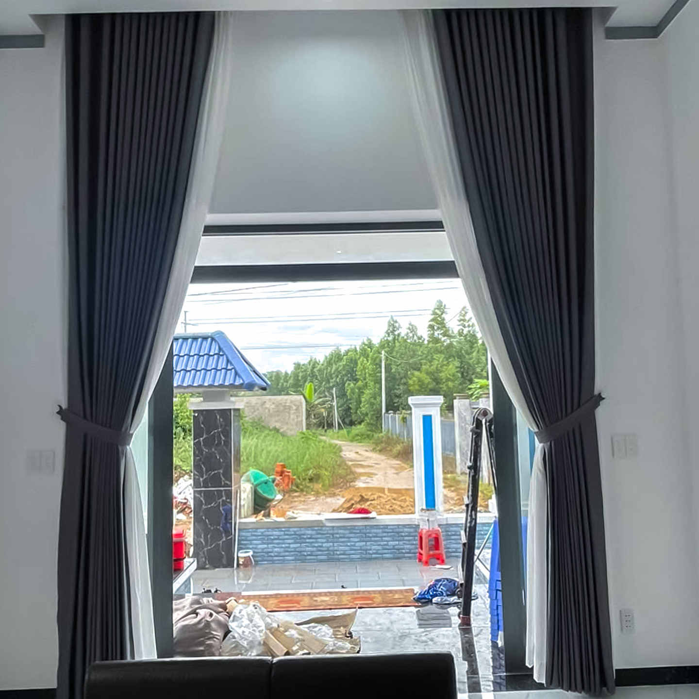 Rèm Cửa Tân Thới Hiệp 251106 (Quận 12) - 2 Lớp Cao 4M Âm Trần