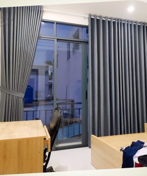 Rèm Cửa Màu Xám 1 Lớp Chống Nắng Hoàn Hảo tại Gò Vấp – Công Trình Nhà Phố Hiện Đại | Rèm Cửa Thiên Kim