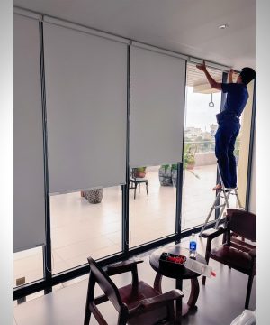 Alternative view of Thi Công Rèm Cuốn Trơn Tại Quán Cà Phê Cánh Đồng Lưng Trời Gò Vấp | Rèm Cửa Thiên Kim