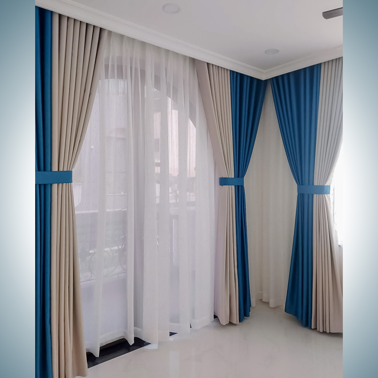 Thi Công Rèm Cửa Thông Tầng Phòng Khách Tại Lê Đức Thọ An Hội Tây | Rèm Cửa Thiên Kim - Ảnh 12