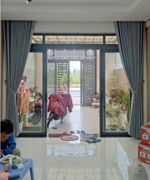 Thi Công Rèm Cửa Đường Lê Đức Thọ Gò Vấp | Rèm Vải Xám 3 Lớp Cao Cấp