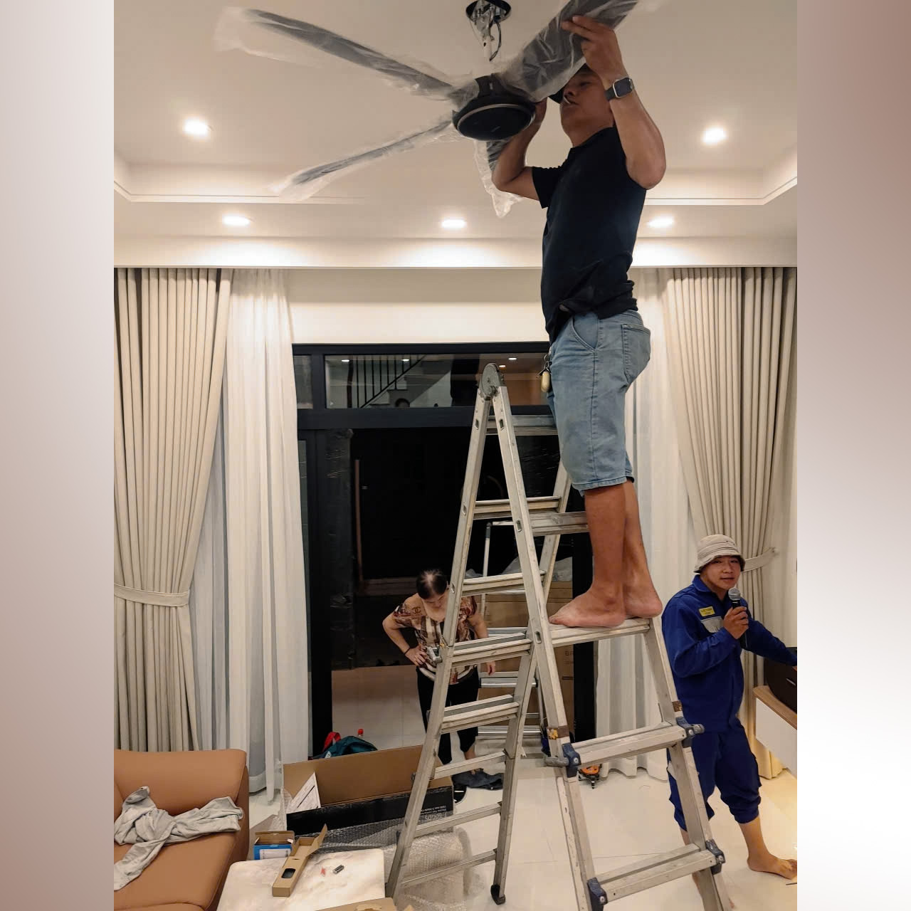 Lắp Đặt Rèm Cửa Phường An Hội Tây Gò Vấp - Rèm Vải Cao Cấp 2 Lớp Âm Trần | Rèm Cửa Gò Vấp - Ảnh 24