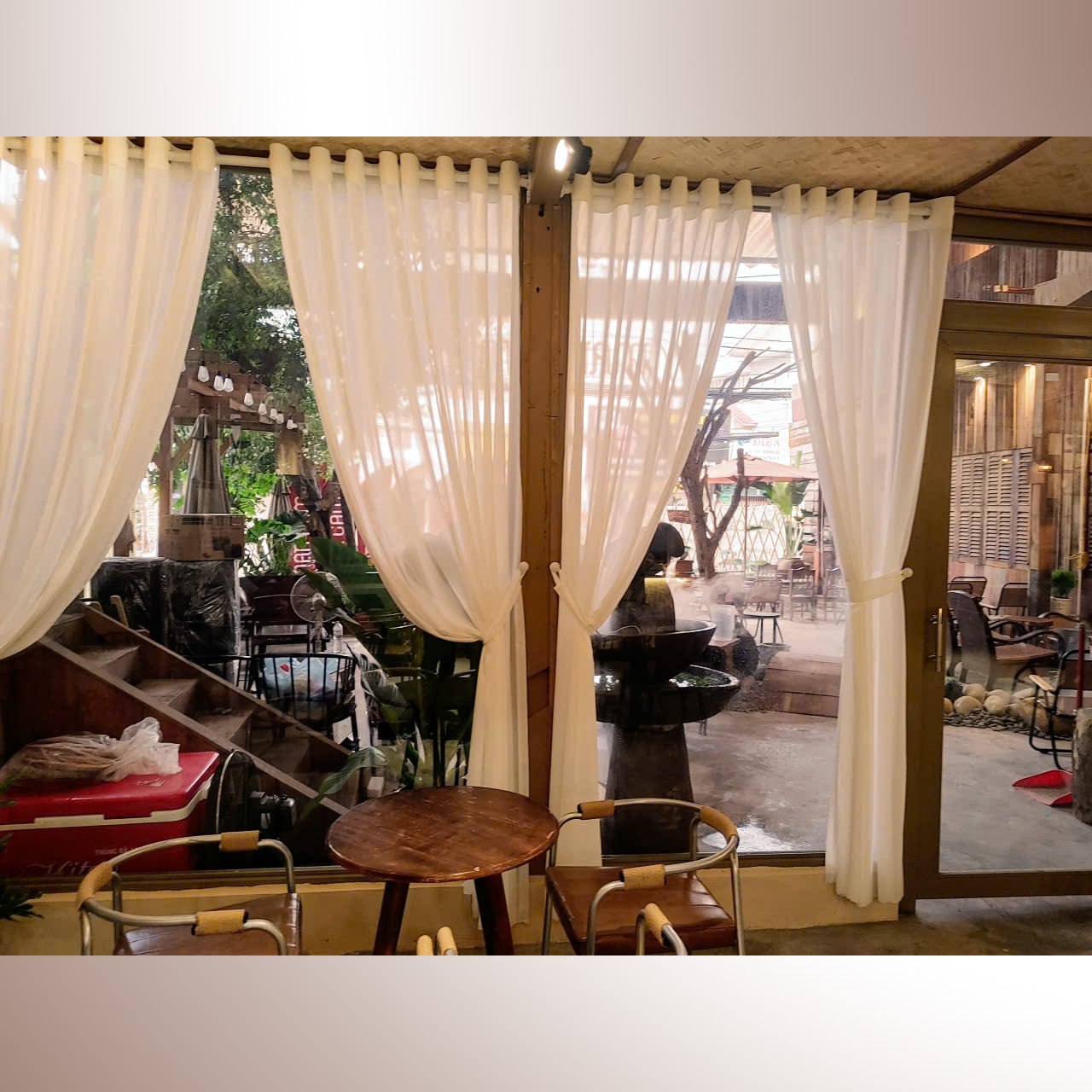 Lắp Đặt Rèm Voan Trang Trí Quán Cà Phê Phạm Văn Chiêu Gò Vấp - Tạo Góc Chill Thơ Mộng | Rèm Cửa Gò Vấp - Ảnh 2